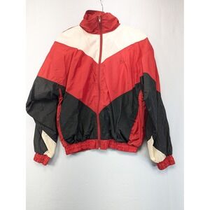 Vintage Dunlop‎ Track Jacket Full Zip Red Black White Colorblock Retro 90s Small